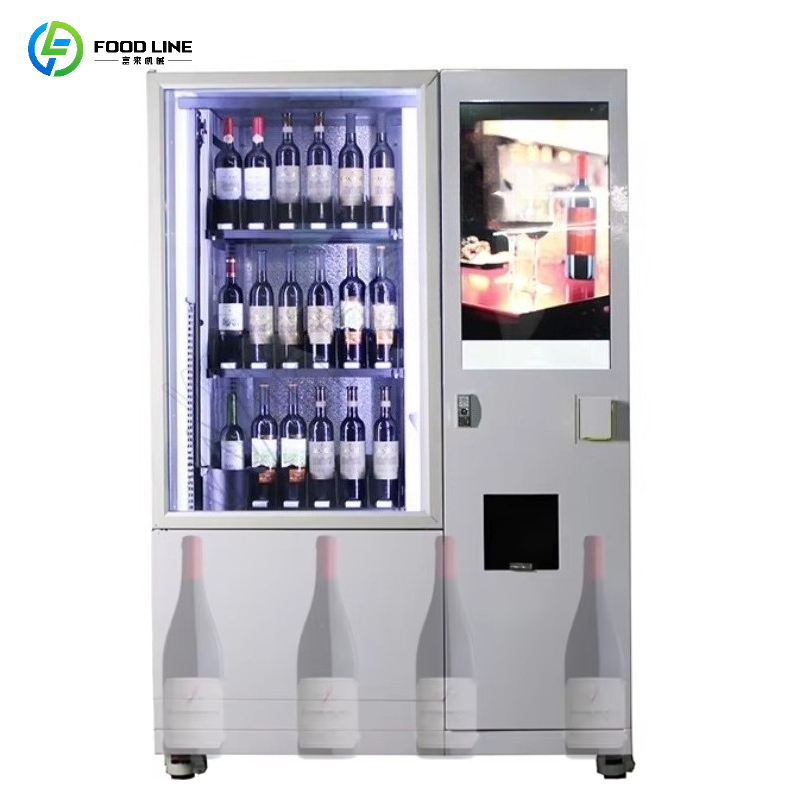Wine Beer Refrigerator - ตู้จำหน่ายสินค้าอัตโนมัติแบบลิฟต์พร้อมระบบตรวจสอบอายุอัจฉริยะ สำหรับเบียร์ ไวน์แดง ปรับแต่งได้