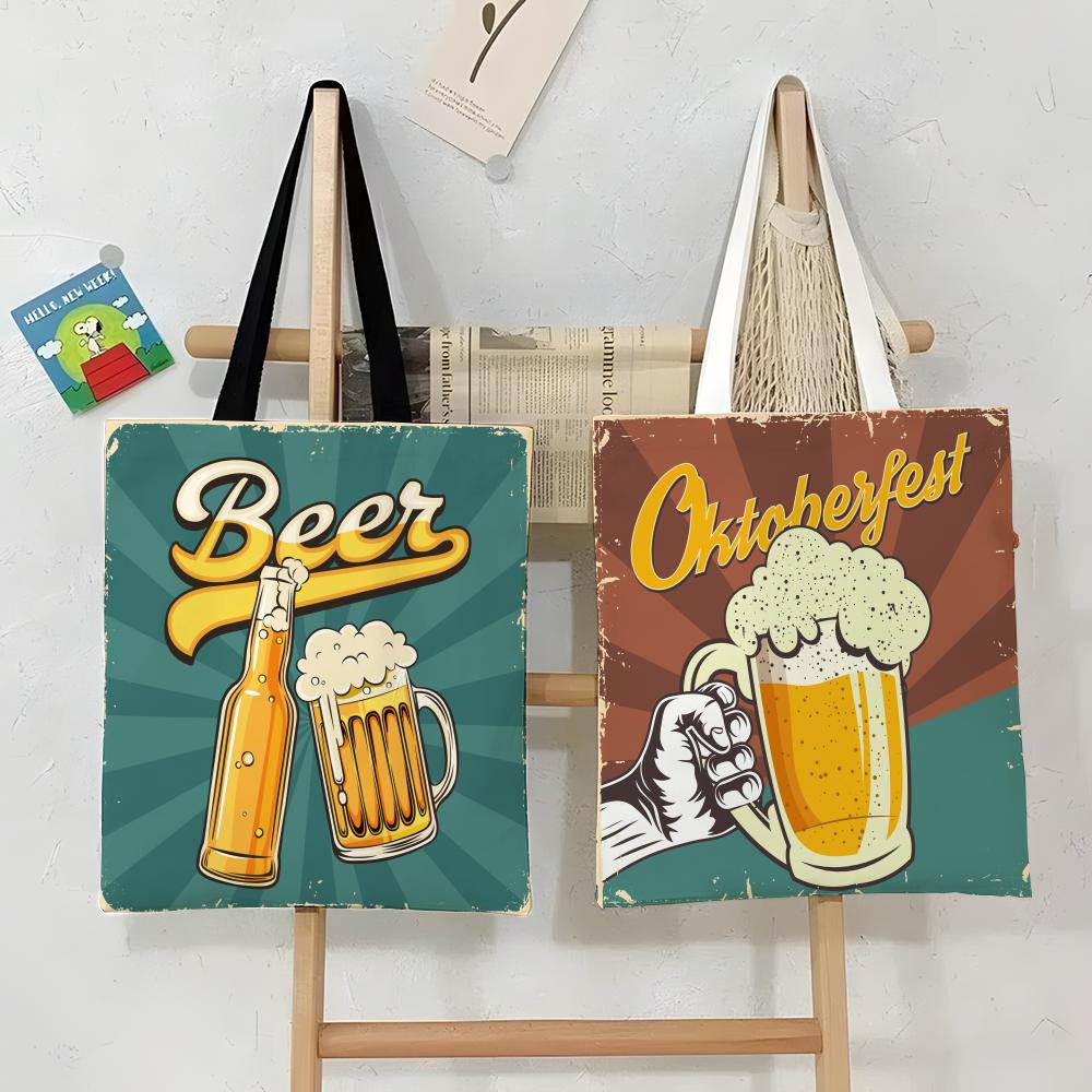 กระเป๋าเก็บของ กระเป๋าผ้าแคนวา - Beer Wine Grocery บทวิจารณ์และราคา