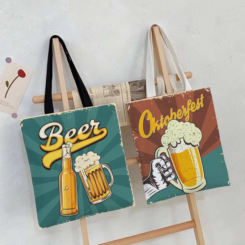 กระเป๋าเก็บของ กระเป๋าผ้าแคนวา - Beer Wine Grocery บทวิจารณ์และราคา