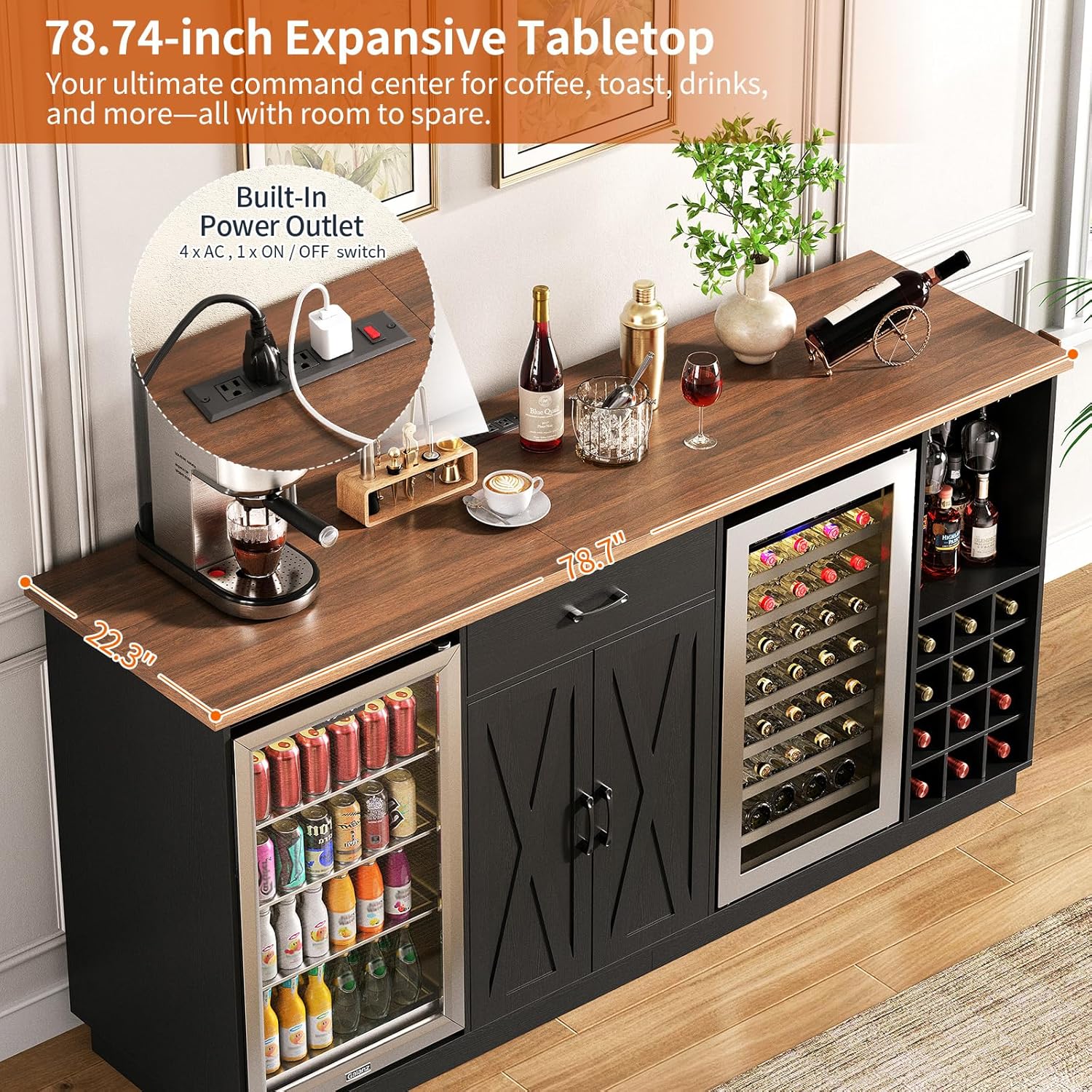 ตู้บาร์กาแฟขนาดใหญ่ 78.74 นิ้ว - Wine Beer Refrigerator บทวิจารณ์และราคา