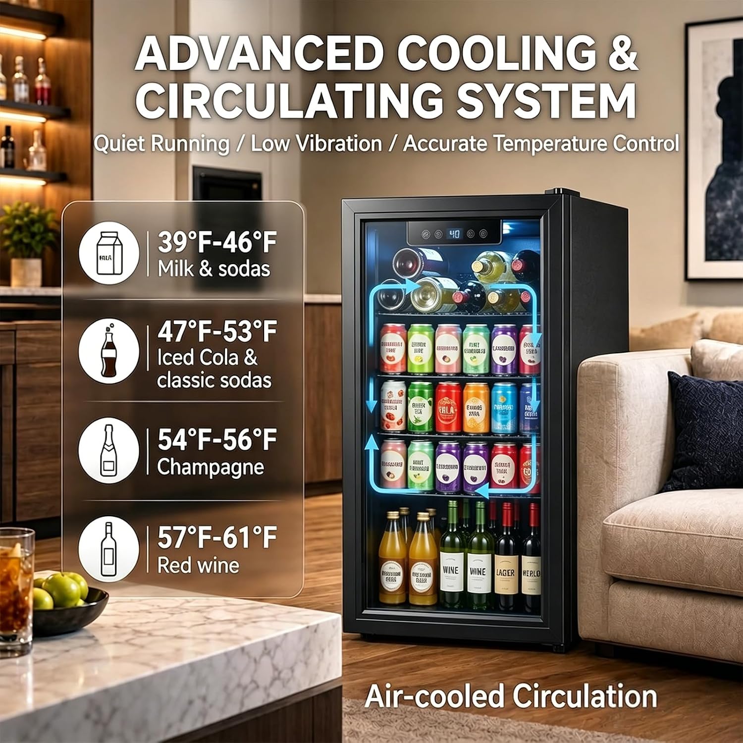 ตู้แช่เครื่องดื่มขนาด 3.2 คิวบ - Wine Beer Fridge บทวิจารณ์และราคา