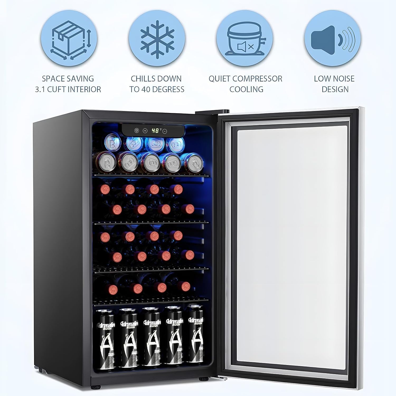 ตู้แช่ไวน์/ตู้เย็นขนาดเล็ก 26  - Wine Beer Refrigerator บทวิจารณ์และราคา