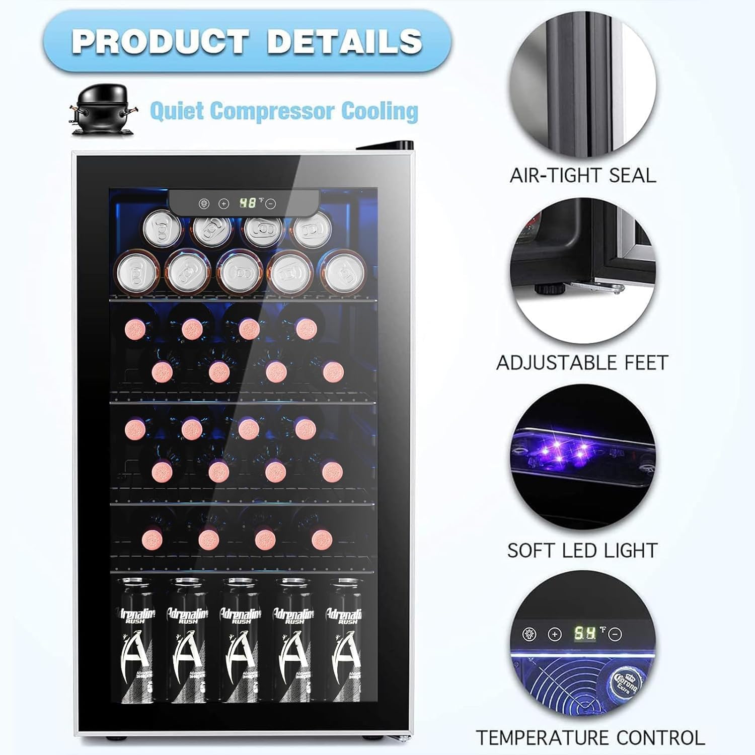 ตู้แช่ไวน์/ตู้เย็นขนาดเล็ก 26  - Wine Beer Refrigerator บทวิจารณ์และราคา