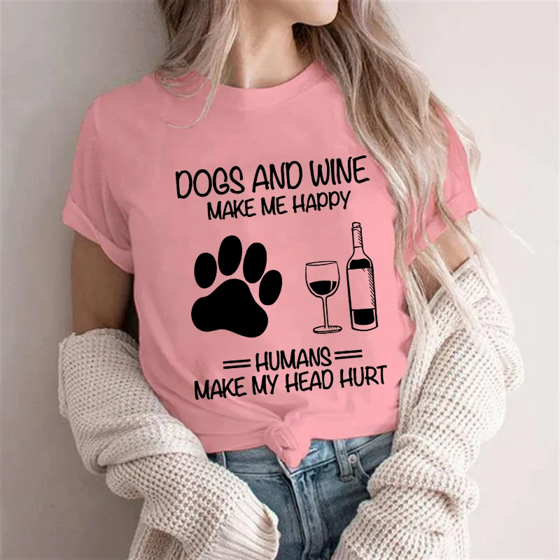 ผู้หญิงสุนัขแม่พิมพ์ T เสื้อสุ - Wine Or Beer บทวิจารณ์และราคา